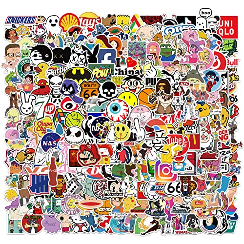 Moda Callejera Pegatinas, 300 Piezas Cool Stickers Pack para Adultos, Adolescentes, Graffiti Mark Vinilo impermeables Pegatinas para Monopatín, Guitarra, Ordenador