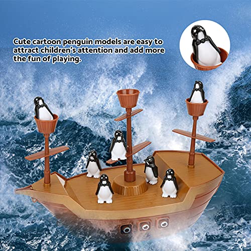 Modelo De Barco Pirata Pingüino Juego De Equilibrio De Barco Pirata Juego De Mesa De Equilibrio De Pingüino Juego Educativo Para Padres E Hijos Juego De Competición Juego De Interacción Para Padres E