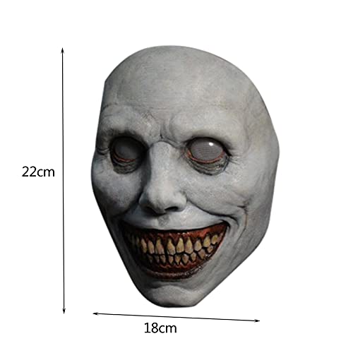 Momolaa La máscara espeluznante, los demonios sonrientes, los accesorios del mal un mundo (blanco, talla única)