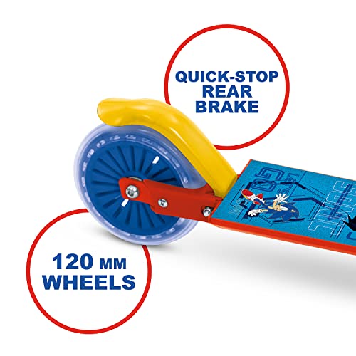 Mondo Toys - Alu Scooter SONIC - Patinete infantil de aluminio de 2 ruedas - Manillar regulable - 28708