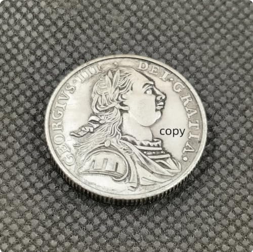 Moneda Conmemorativa 1787 George III Souvenir Coin Inglaterra e Irlanda Rey Corona británica Artesanía Monedas de Plata Coleccionables