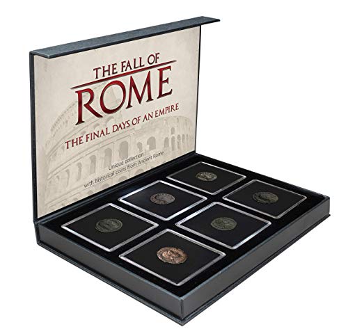 Monedas Antiguas - Imperio Romano, 6 Monedas Originales acuñadas entre los años 306 y 383 d.C., la Caída de Roma, los últimos días de un Imperio - Incluye Certificado de Autenticidad