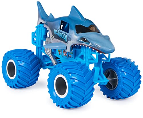 Monster Jam, Megalodon Monster Truck - Coche de Metal Moldeado por inyección para coleccionar, Escala 1:24, Juguete para niños y niñas
