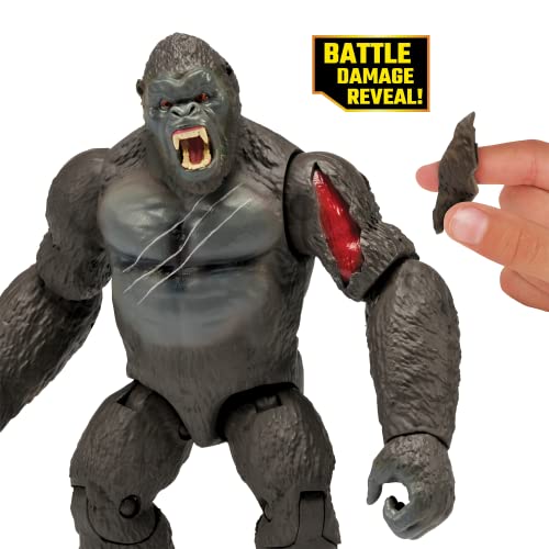 MonsterVerse MNG18000 Skull Island 6'' Ferocious Kong with Helicopter & Chain Propeller, Single, Multicolor