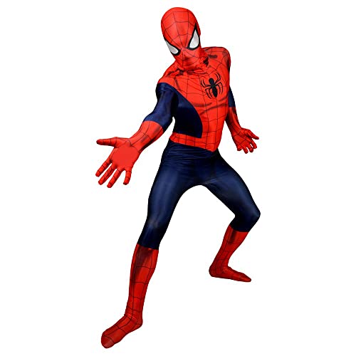 Morphsuits 'Spider-Man' - Disfaz Oficial, color Azul/ Rojo, talla XL/5'10"-6'1" (176 - 185 cm)