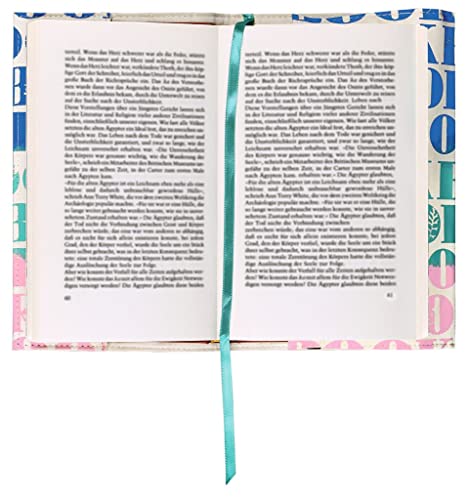 moses. Libri_x - Sobre de libro con marcapáginas - Watercolor - Funda de algodón para libro favorito o lectura actual, talla S