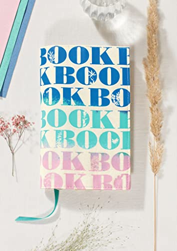 moses. Libri_x - Sobre de libro con marcapáginas - Watercolor - Funda de algodón para libro favorito o lectura actual, talla S