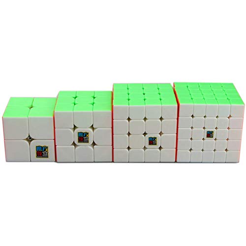 MoYu MoFangJiaoShi Cubing Classroom MeiLong Speed Cube Bundle 2x2 3x3 4x4 5x5 Magic Cube Cubing Classroom meilong Smooth Puzzles Cube Set Stickerless Embalaje de Regalo