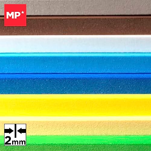 MP- Set 25 Láminas Goma Eva, Tamaño A4, 2mm de Grosor, Colores Surtidos, Ideal para Actividades y Manualidades de Niños, Decoración, Uso Escolar