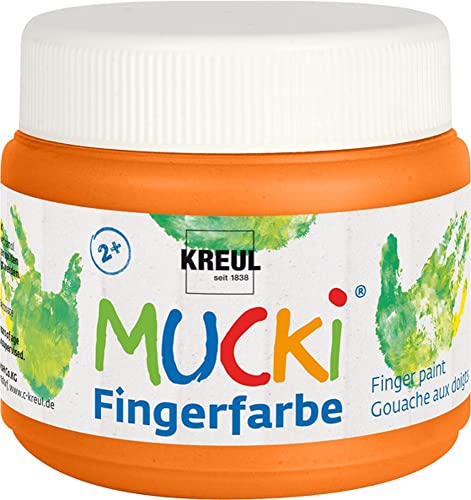 Mucki - Pinturas para dedos, color naranja