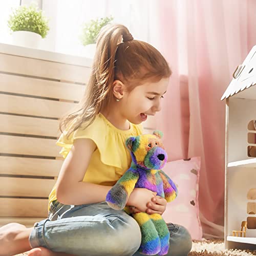 Muñeca de juguete de peluche suave Animal Niños Almohada regalo para Navidad y San Valentín (oso arco iris) (assa-911)