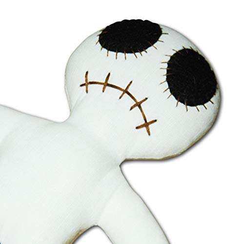 Muñeco de vudú Dead Eye Doll White con aguja e instrucciones de rituales (idioma español no garantizado).