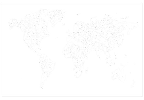 murando Pintura por Números Mapamundi Continente Map 60x40 cm Cuadros de Colorear por Números Kit para Pintar en Lienzo con Marco DIY Bricolaje Niños Adultos Decoracion de Pared Regalos n-A-1138-d-a