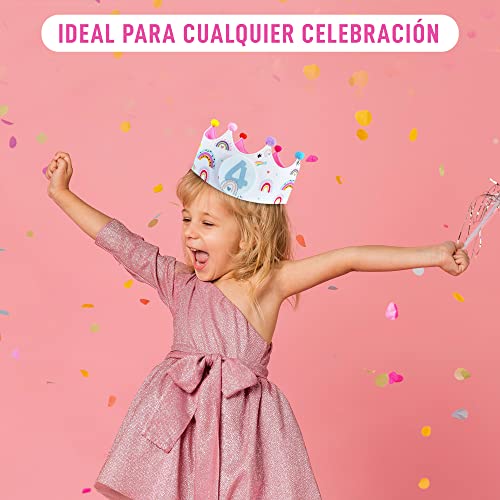 NativoDex Corona Especial Cumpleaños 1 Año Ajustable, Tela de Fieltro de Doble Capa, Con Números Intercambiables 0 al 9, Gorro Niño Fiesta Infantil