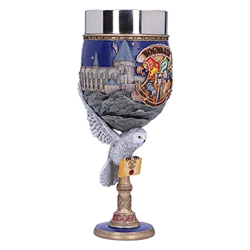 Nemesis Now Harry Potter Hogwarts School of Witchcraft and Wizardry Collectable Goblet, Sintético, Azul, 1.25 picometer