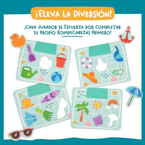 Nene Toys Juego de Pesca Magnético - Juguete Educativo de Madera para Niños 2+ Años - Puzzle de Asociación de Colores con Figuras de Animales Marinos - Regalo para Niños de 2 3 Años
