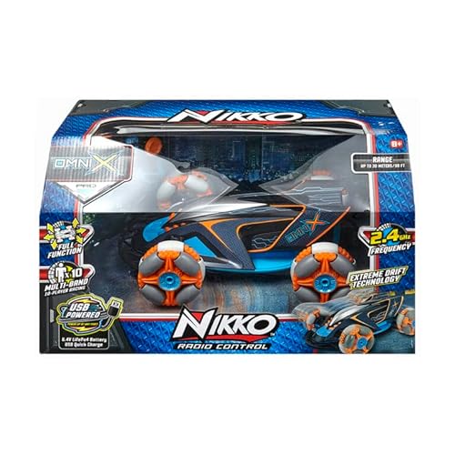 Nikko Bandai NKT10051 Toys - Coche de Radiocontrol Omni X Azul, Conquista la Velocidad y la Diversión