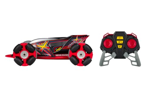 Nikko Bandai NKT10052 Toys - Coche de Radiocontrol Omni X Rojo, Conquista la Velocidad y la Diversión