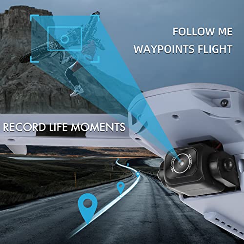 NMY Drones Con Camara 4k Adultos, GPS RC Dron FáCil Para Principiantes, Tiempo De Vuelo De 40 Minutos, 2 BateríAs, Motor Sin Escobillas, TransmisióN De 5GHz, Retorno AutomáTico A Casa
