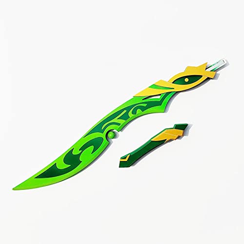 Novaray Genshin Impact Weapon Alhaitham Cosplay Swords, 95 cm de luz de las hojas cortadas, espada de madera, arma de cosplay, arma de Halloween, Navidad, juego de rol, fiesta