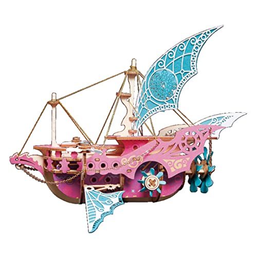 Novaray Puzzle 3D Steampunk, 300 piezas DIY Fantasía nave espacial Artesanía Obra Maestra Mil y una Noche 3D Steampunk Puzzle Juguetes Modelo, para Decoración del Hogar - 25 x 13,5 x 18,7 cm