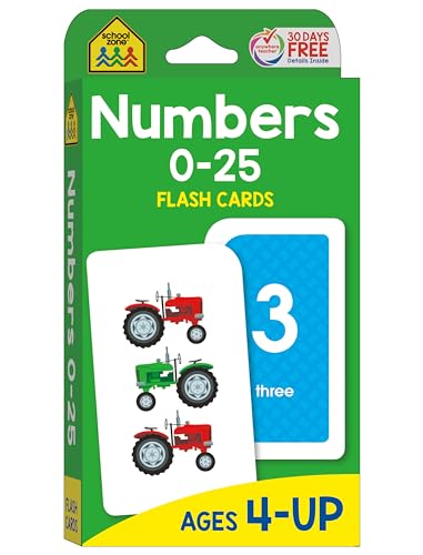 Numbers 0-25: Ages 4-6 (Flash Card)