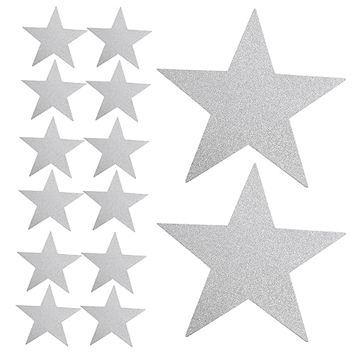 NUOBESTY 80 Piezas Corte De Papel De Mano De Estrella De Cinco Puntas Tarjetas En Forma De Estrella Decoración De Jardín De Infantes Recorte De Papel Catálogo De Estrellas Escritura Niño