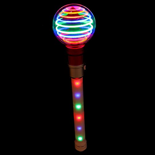 NUOBESTY Light Up Orbiter - Varita giratoria con luces LED, juguete de mano brillante para fiesta de cumpleaños, regalo de carnaval, para niños, color rojo