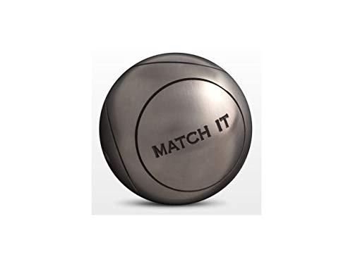Obut Match 115.it - Bolas de petanca, de acero inoxidable, 71 mm (personalizables), plateado metálico