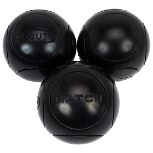 Obut Match - Bolas de petanca negras (diámetro: 72 mm), Negro , 720g