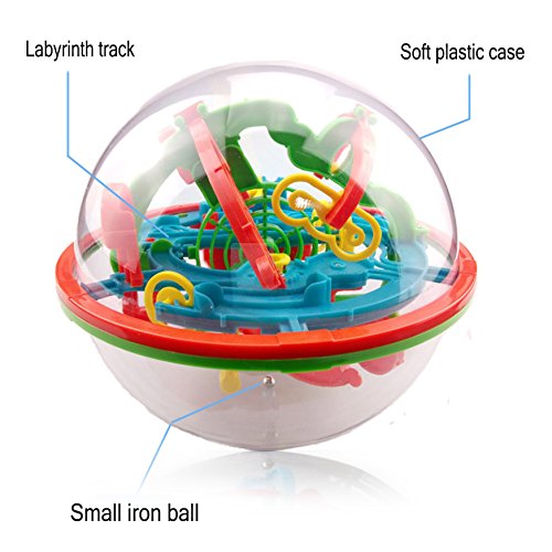 OFKPO Puzzle Bola de Laberinto 3D 12cm, Juegos Educativos Aprendizaje para Niño Adulto
