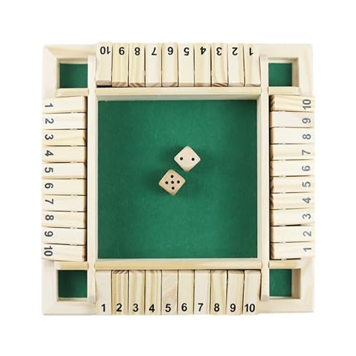 Ohicki Juego Shut The Box, juegos de dados de madera | Juegos de mesa, 2-4 jugadores, mejora las habilidades matemáticas y de toma de decisiones para aprender más, proporcionando entretenimiento