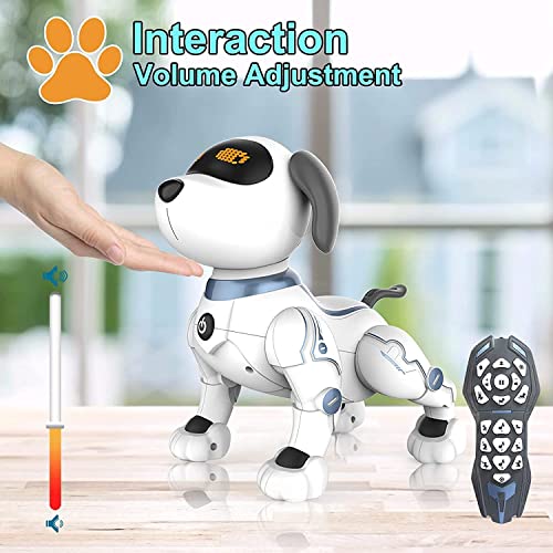 okk Perro Robot, Inteligente Robot Perro Juguete, Juguete para Perros con Control Remoto, Interactivos Juguetes Robot para Niños Niñas, Power Puppy Perro Robot de Juguete
