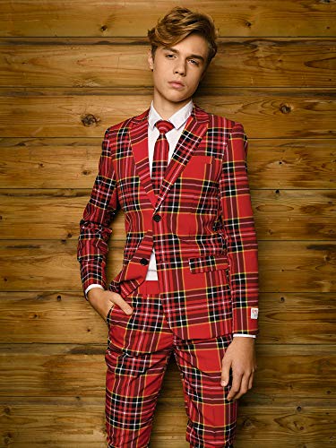 OppoSuits Men Suit Juego de Pantalones de Traje de Negocios, The Lumberjack, 12 para Niños