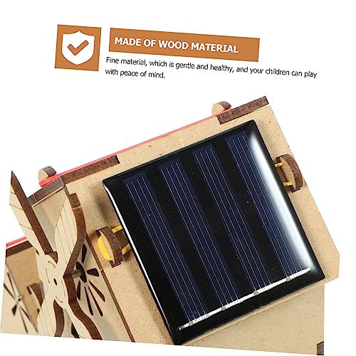 ORFOFE Juguetes 1 Juego DIY Casa De Solar para Niños El Regalo Solar Kit De Montaje para Niños Kits De Ciencia para Niños Montar Rompecabezas Regalo De Madera Alumnos