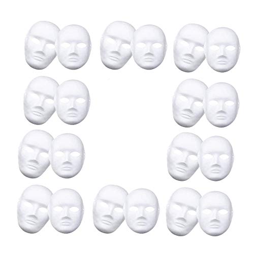 Orton - Máscara blanca de 12 piezas, serie de Halloween, máscara de Diy Virgen Danza Cosplay Fiesta Máscara de Papel de Mascarada para Decorar