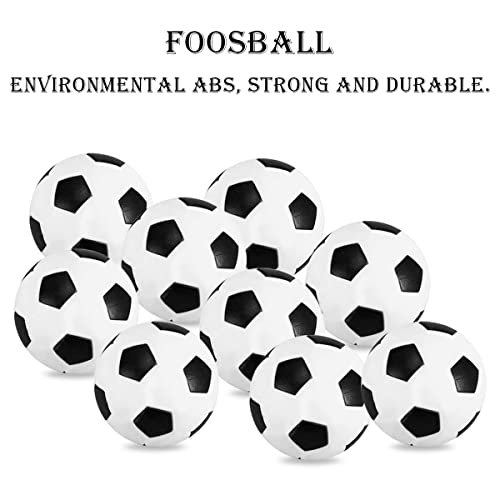 Pack de 10 Bolas Futbolin, Pelotas Futbolin de 32mm, Pelotas de Futbolín Tamaño Regular Negro