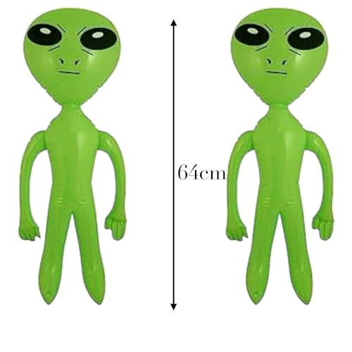 Pack de 2 Alienígenas Inflable 64cm Color Verde