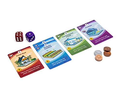 Pandasaurus - Machi Koro 2 - Standalone Board Game - Fast-Paced Dice Rolling Game for Adults and Kids - Ages 10+ Years - 2-5 Players - 45 Minutes