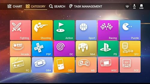 Pandora Box Consola WiFi Arcade 10.000 Juegos 6 Botones Agregar más Juegos 3D Buscar/Guardar/Ocultar/Pausar Juegos 1280x720P Registro de puntaje Alto Lista de Favoritos 4 Jugadores