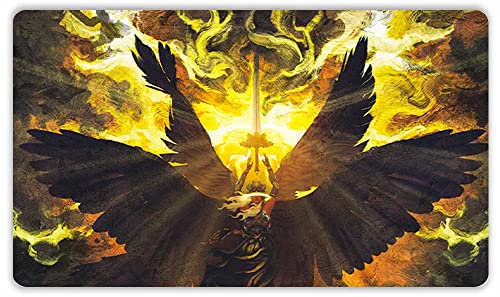 Paramint Admonition Angel (Bordes cosidos) - Alfombra de Juego MTG de Anato Finnstark - Compatible con tapete de Juego Magic The Gathering - Juega a MTG, YuGiOh, TCG - Diseños Originales