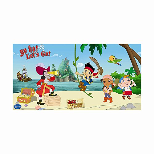 Partido Ênico 5 x 2.5 pies Yo Ho Disney Jake y los Piratas de Nunca Jamás Escena Setter decoración de la Pared