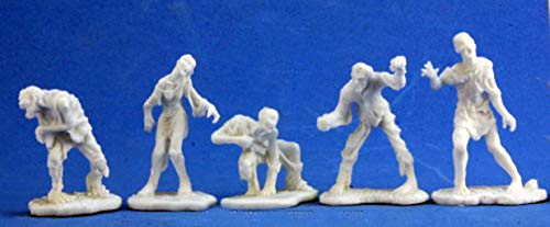 Pechetruite 5 x Zombies - Reaper Bones Miniatura para Juego de rol Guerra - 77342