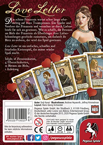Pegasus Games 18210G, Love Letter, edición alemana