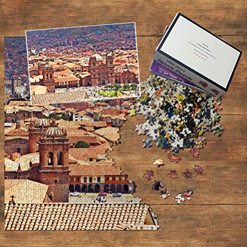 Perú Iglesia de Santo Domingo Cusco Puzzle 1000 Piezas para Adultos Familia Rompecabezas Recuerdo Turismo Regalo