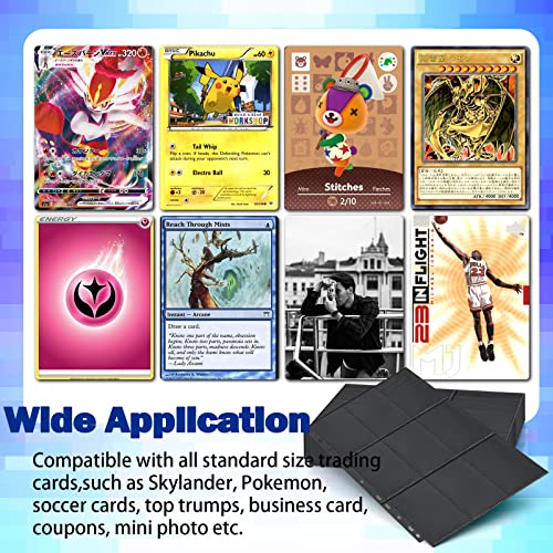 PESLNG 720 Fundas Cartas bolsillos,40 páginas archivador cartas adecuado para pokemon, Cards Album con bolsillos en ambos lados para tarjetas de colección de juegos de cartas coleccionables