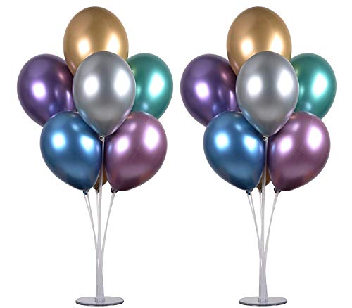 PILIN Kit de soporte de globos de mesa para decoraciones de fiesta de cumpleaños y decoraciones de boda, decoraciones de globos de feliz cumpleaños para fiesta (2pcs)