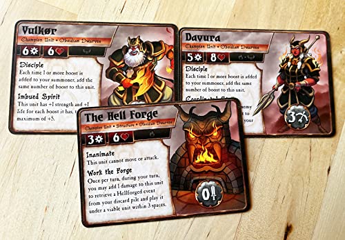 Plaid Hat Games - Summoner Wars Second Edition Obsidian Dwarves Faction Deck - Card Game - Expansion - Ages 9+ Years - 2 Players - English Version