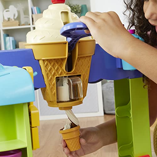 Play-Doh - Kitchen Creations - Camión de Helados - 27 Accesorios, 12 Botes, Sonidos Reales