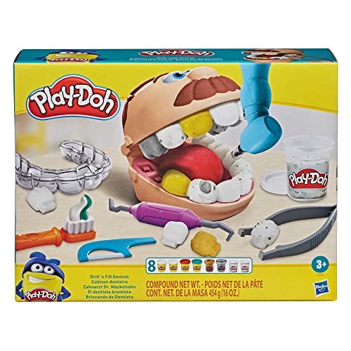 Play-Doh Set Gran Horno de Pasteles Kitchen Creations para niños a Partir de 3 años & Juguete El Dentista Bromista Niños a Partir 3 años con 8 Botes, No Tóxico, Colores Surtidos